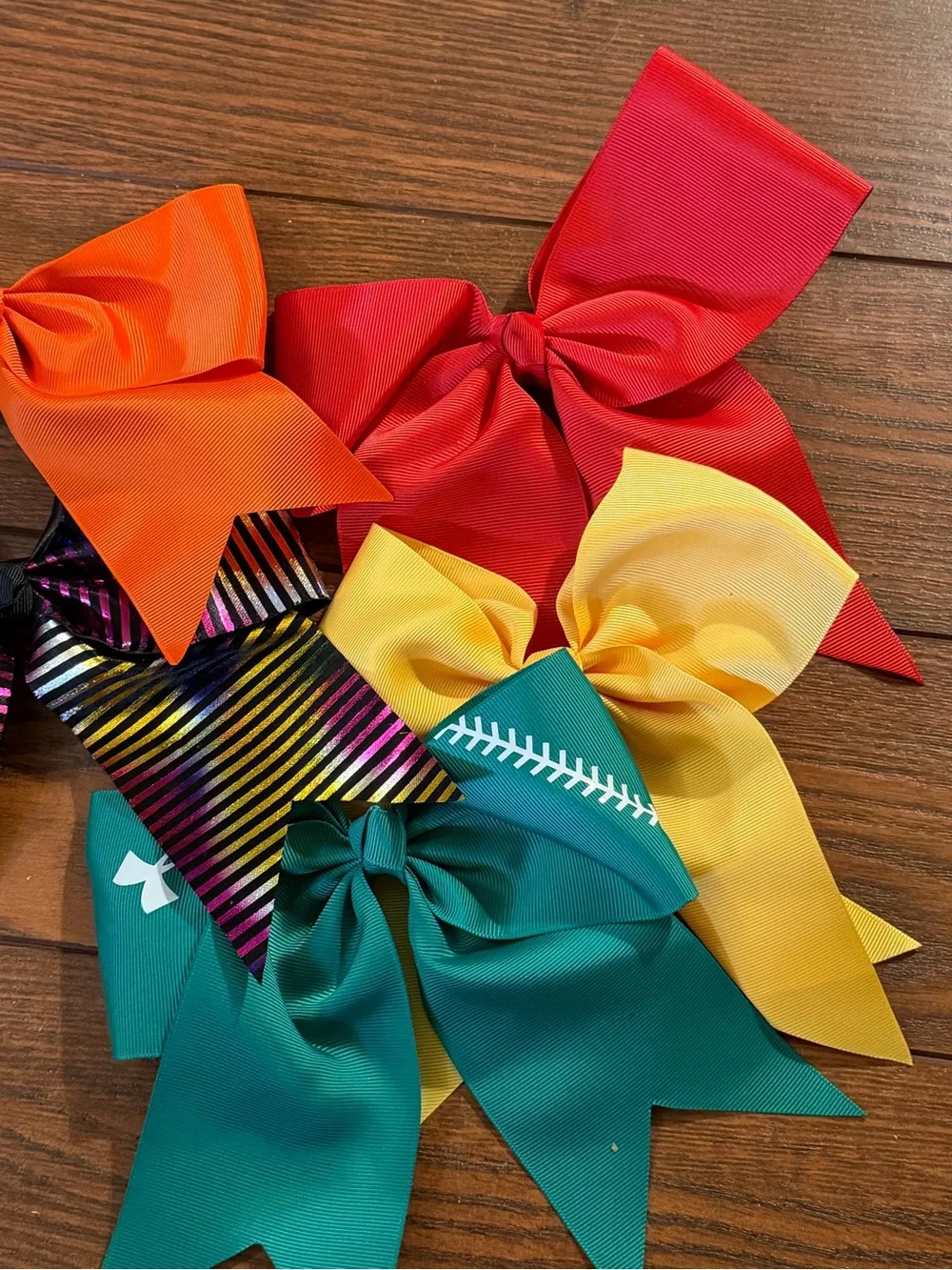 Girls Colorful Grosgrain Hair Bow 5 Pack - Multicolor